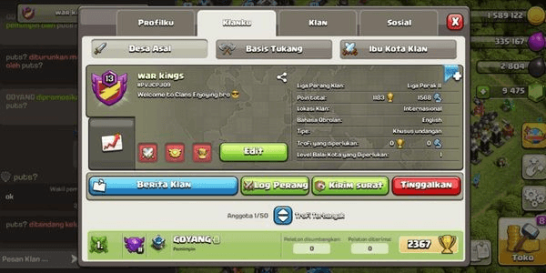 Gambar Product 	Clan Level 13