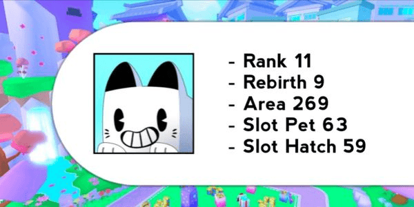 Gambar Product Account Rank 11 - Max Area | Pet Simulator 99