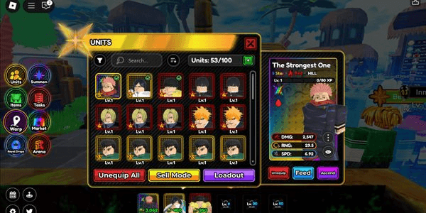 Gambar Product Starter Account Sukuna (the strongest one), Trait All Star + Trait reroll 9 | All Star Tower Defense X