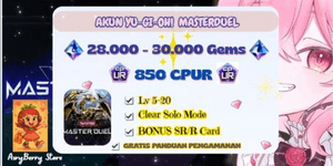 บัญชี Yugioh Masterduel 28-30K เพชร + 850CPUR + โบนัสการ์ด SR/R
