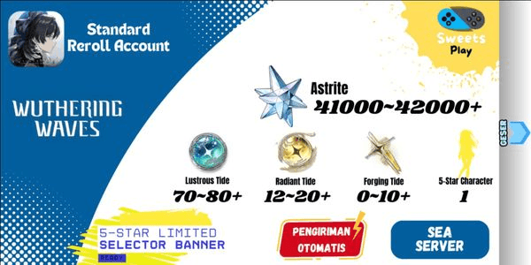 Gambar Product [SEA] Wuthering Waves Standard Reroll Account
