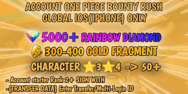 Gambar Product ONE PIECE BOUNTY RUSH ACCOUNT (iOS/iPhone ONLY) CHEAPEST -1