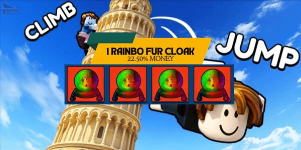 Gambar Product RAINBOW FUR CLOAK 22.50 MONEY | CLIMB AND JUMP TOWER