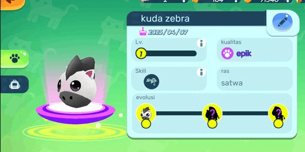 Gambar Product Hewan Kuda Zebra Level 1 Paradise Island - Blockman Go -