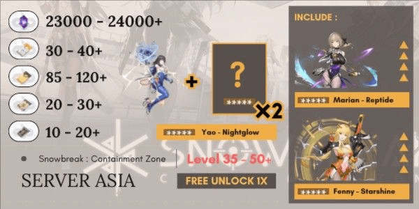 Gambar Product Reroll Account Snowbreak Containment Zone - 2