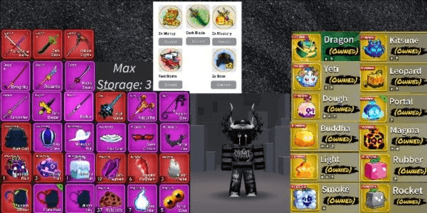 Gambar Product Account Lv 2600 | 12 Permanent | 5 Gamepass | 6 V3 Race | 3 Storage Fruit | Cool Avatar | Cool GAG Account | See Image and Description for More Details