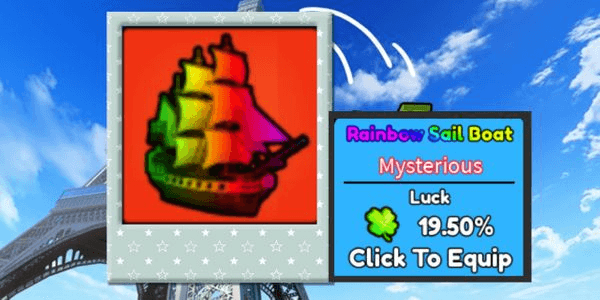 Gambar Product Rainbow Sail Boat - Mysterius Souvernir Luck 19.50%