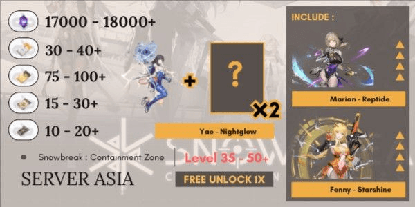 Gambar Product Reroll Account Snowbreak Containment Zone - 3