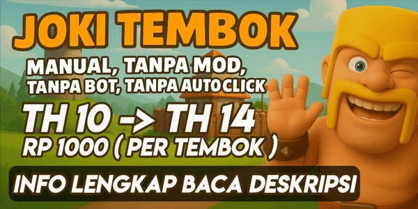 Gambar Product Joki Upgrade Wall COC Manual (Wall TH 10 to TH 14)