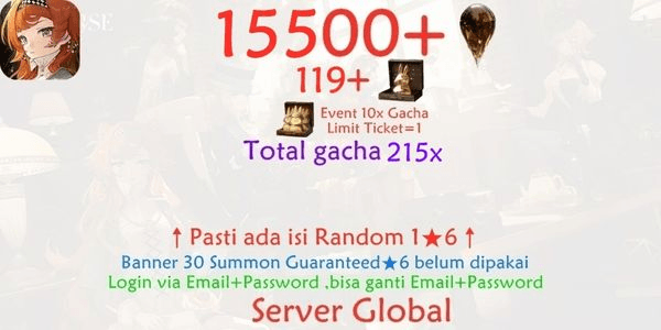 Gambar Product Reverse Gacha Account 1999-2