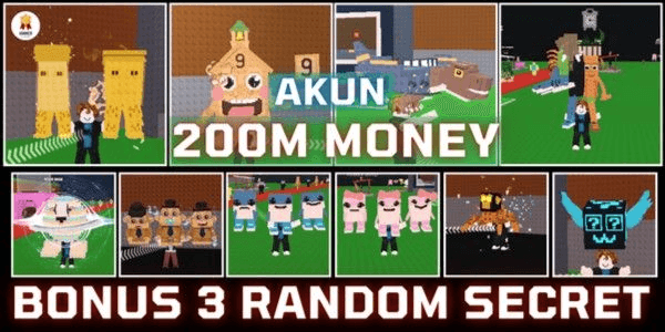 Gambar Product ACCOUNT 200M MONEY | BONUS 3 RANDOM SECRET | STEAL A BRAINROT