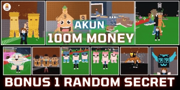 Gambar Product ACCOUNT 100M MONEY | BONUS 1 RANDOM SECRET | STEAL A BRAINROT