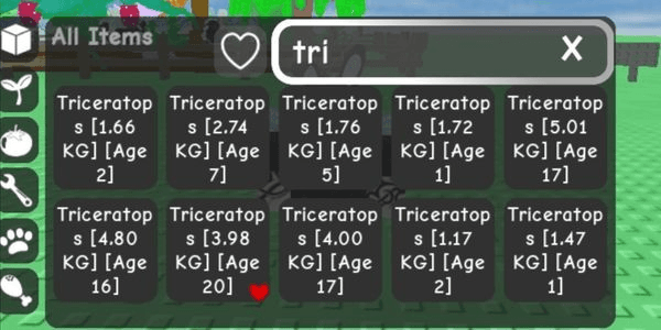 Gambar Product Tireceraptor | Grow A Garden