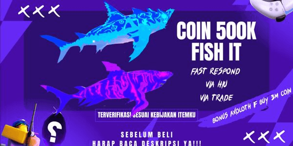 Gambar Product 500K Coin Via Hiu | Fish It | RBL
