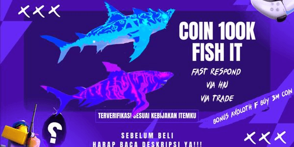 Gambar Product 100K Coin Via Hiu | Fish It | RBL