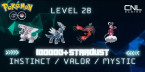 [Instinct / Valor / Mystic] Level 28+ / Palkia+ Dialga+ Enamorus+ Yveltal / 100k+ Dust / PTC Login