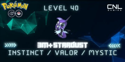 Gambar Product [Instinct/Mystic/Valor]Level 40+ /Tapu-fini / 3M+ Dust / PTC login