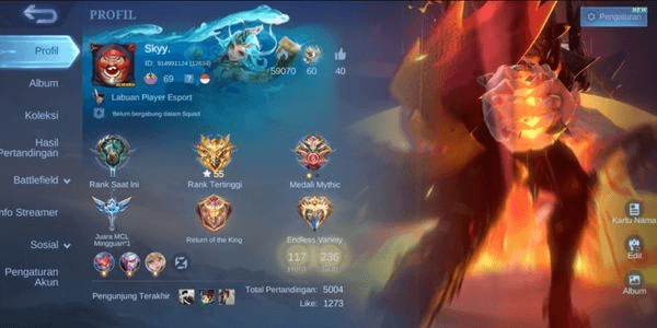 Gambar Product MOBILE LEGENDS GG ACCOUNT