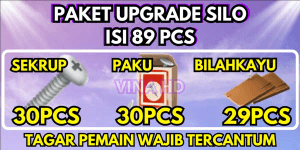 SILO Hay Day Upgrade Tool contains 89pcs - Mandatory Limit 0