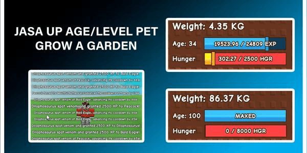 Gambar Product JOKI MENAIKKAN/UP AGE PET GROW A GARDEN [CHEAPEST]