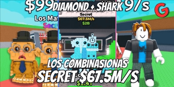 Gambar Product [Diamond+Shark] Los Combinasionas 67.5M/s [Rare Secret]