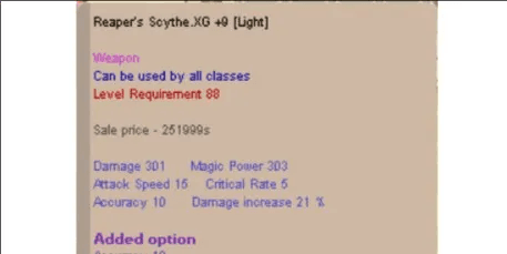 Reaper Scythe XG+9 Weapon Damage for all jobs