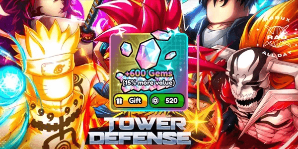 600 Gems - All Star Tower Defense X