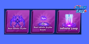 Dual Infinite Scythe Set (Sword, Emote, Explosion) - Blade Ball
