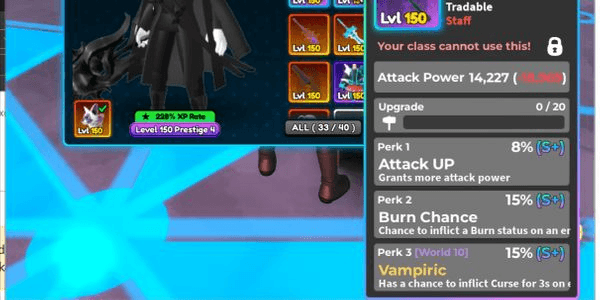 Gambar Product Perfect Zero Staff Attack Up Burn Chance Vampiric