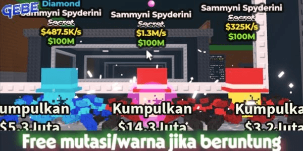 Gambar Product Sammyni Spyderini (Secret) | Steal A Brainrot