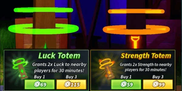 Luck Totem + Strength Totem VIA LINK - Prospecting RBL
