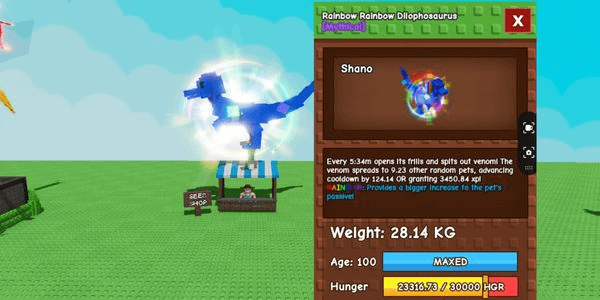 Gambar Product Rainbow Rainbow Dilophosaurus (Base 2,8kg+/Age100)