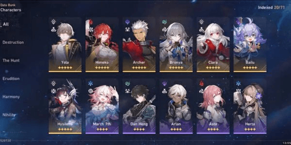 Gambar Product Akun HSR Starter 5 STARS SSR