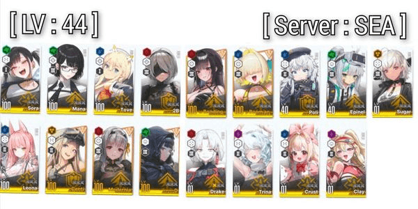 Gambar Product Akun Goddess of Victory: Nikke SSR Variant