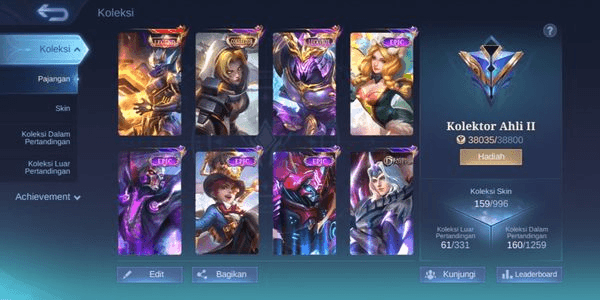 Gambar Product Akun Sultan Murah Polosan Legend Granger