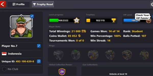 Gambar Product Akun Baru + 11 Cue Keren + 90 Cash + 80K Koin