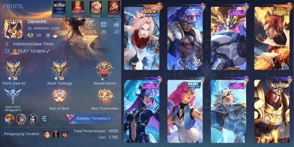 Gambar Product SAKURA KAELA ACCOUNT EMBLEM MAX HERO 114