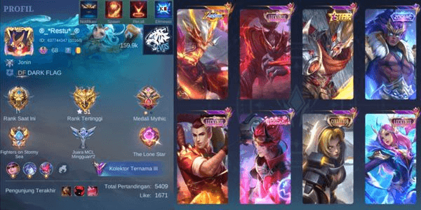 Gambar Product MOSKOV ALLSTAR EMBLEM MAX HERO ACCOUNT MANY
