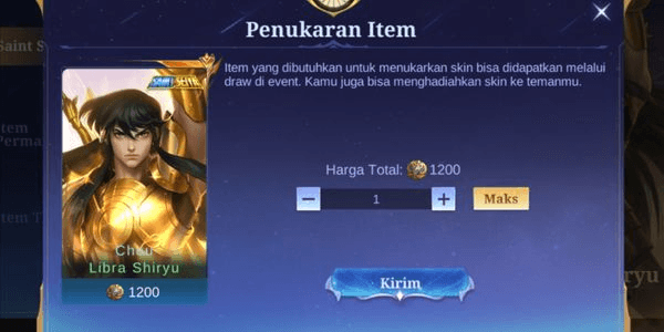 Gambar Product Libra Shiryu (Saint Seiya Skin Chou)