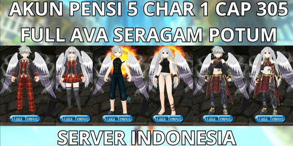 Gambar Product ACCOUNT RETIREMENT 5 CHAR 1 CAP MAX LVL 305 SERVER INDONESIA, FULL AVA SET POTUM UNIFORM+BLACK PANTHER, NO MOD, ANTI HACKBACK, SUPER CHEAP