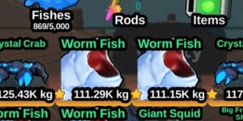 Gambar Product Worm Fish -Fish It