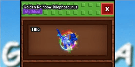 Gambar Product Golden Rainbow Hatched Dilophosaurus