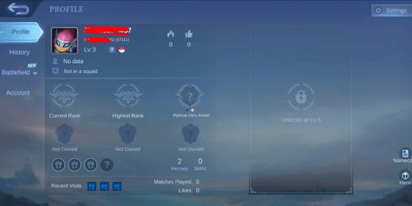 Gambar Product AKUN MLBB SMURF + ADVANCE SERVER