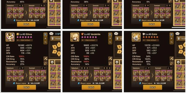 Gambar Product Asia Double LD5 Zerath and Han, LD4 Kinki, Dark Hwoarang, Leah, +73 NB5, 221 6Star Monster