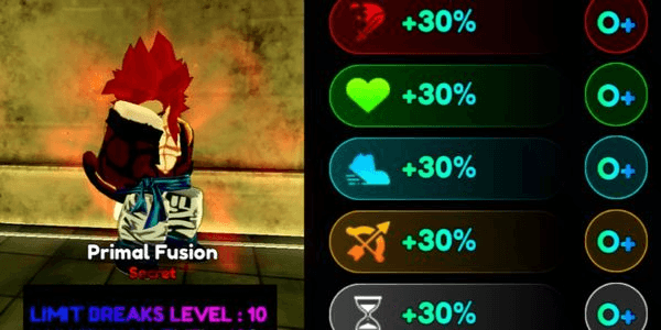 Gambar Product Primal Fusion / SSJ4 Gogeta | Perfect Stats + Max Limit Break - Anime Rangers X