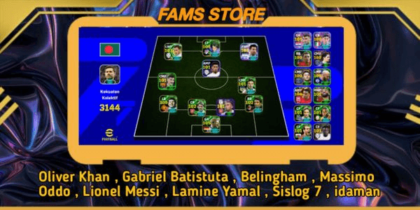 Gambar Product Oliver Khan, Gabriel Batistuta, Belingham, Massimo Oddo, Lionel Messi, Lamine Yamal, Sislog 7, idaman
