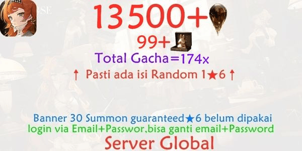 Gambar Product Reverse Gacha Account 1999-2