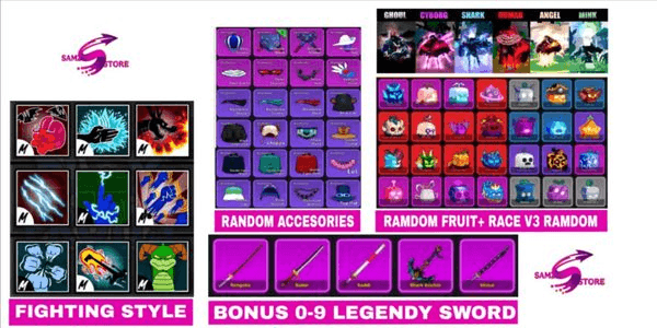 Gambar Product AKUN BLOX FRUIT LEVEL MAX + GODHUMAN