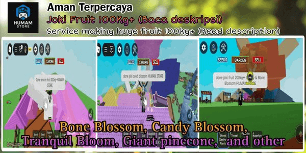 Gambar Product Joki besarin fruit/fruit 100kg++ | Grow A Garden