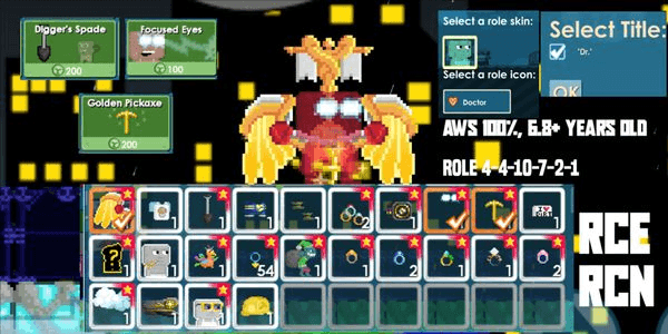 Gambar Product Growtopia AKUN Dr. Title + Mercy + Gpick + Feye + Dspade + Ssup